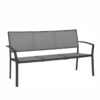 Bank STERN ALLROUND aus Aluminium mit Textilen - H92 x B165 x T71 cm