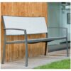 Bank STERN ALLROUND aus Aluminium mit Textilen - H92 x B165 x T71 cm