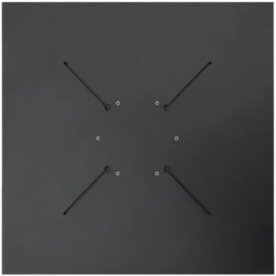 Rückseite der Tischplatte COMPACT EASY mit Befestigungssystem für Kreuzgestelle