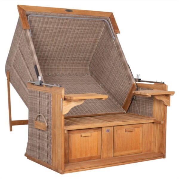 Strandkorb deVries PURE® Friesland Sylt XXL Teak – Bild 3