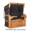 Strandkorb deVries Friesland Sylt Rohgestell aus Teakholz mit PE-Geflecht in stone grey