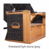 Strandkorb deVries Friesland Sylt aus Teakholz mit PE-Geflecht in stone grey