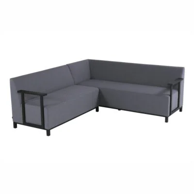 Hartman Lounge Set Sebastian Sunbrella mid Grau Aluminium Schwarz