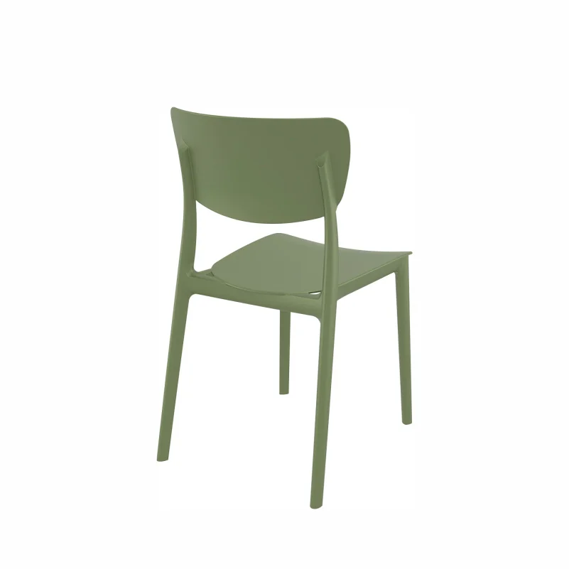 Stuhl MONNA in Olive aus UV-beständigem Polypropylen für Innen und Außen