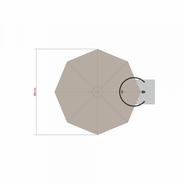 P7 Ø 420 cm Ampelschirm, drehbarer 300°