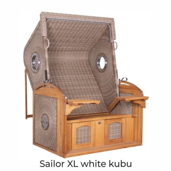 Strandkorb deVries PURE® Sailor XL Teakholz – Bild 23