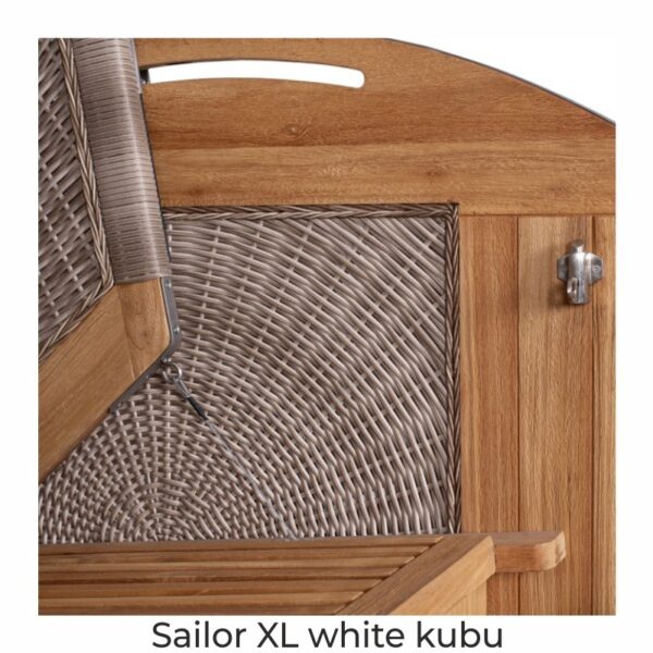 Strandkorb deVries PURE® Sailor XL Teakholz – Bild 25