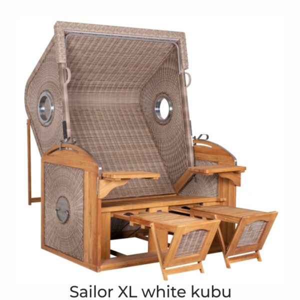Strandkorb deVries PURE® Sailor XL Teakholz – Bild 22