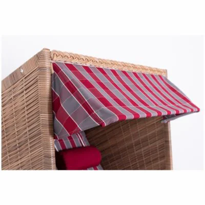 Strandkorb deVries PURE Standard aus Pinienholz mit PE-Geflecht griseum Design 472  
