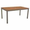 Tisch STERN Classic mit Teakplatte und Aluminiumgestell taupe - 160 x 90 cm