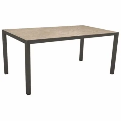 Tisch STERN Classic anthrazit mit Silverstar Vintage shell Platte – 160 x 90 cm