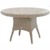 Tisch 4 Seasons Outdoor Viktoria rund Ø130 cm mit Glasplatte und Geflecht
