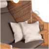 Strandkorb deVries PURE Wave XL aus Teakholz mit PE-Geflecht griseum Design 474