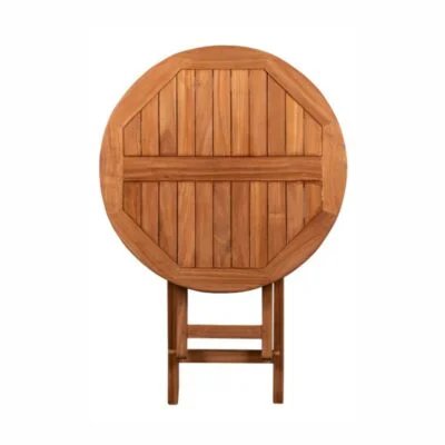 tisch-devries-woodie-rund-teakholz Runder Teaktisch deVries Woodie klappbar