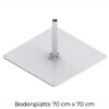 Verzinkte Bodenplatte 70x70 cm für Prostor Schirme