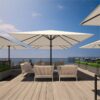 Prostor® P8 Mittelstockschirm – eleganter Sonnenschutz für exklusive Außenbereiche