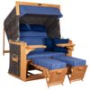 Strandkorb deVries PURE Friesland Sylt XL aus Teakholz mit PE-Geflecht stone grey Design 157