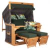 Strandkorb deVries PURE Friesland Sylt XL aus Teakholz mit PE-Geflecht stone grey Design 244