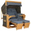 Strandkorb deVries PURE Friesland Sylt XL aus Teakholz mit PE-Geflecht stone grey Design 249
