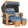 Strandkorb deVries PURE Friesland Sylt XL aus Teakholz mit PE-Geflecht stone grey Design 509