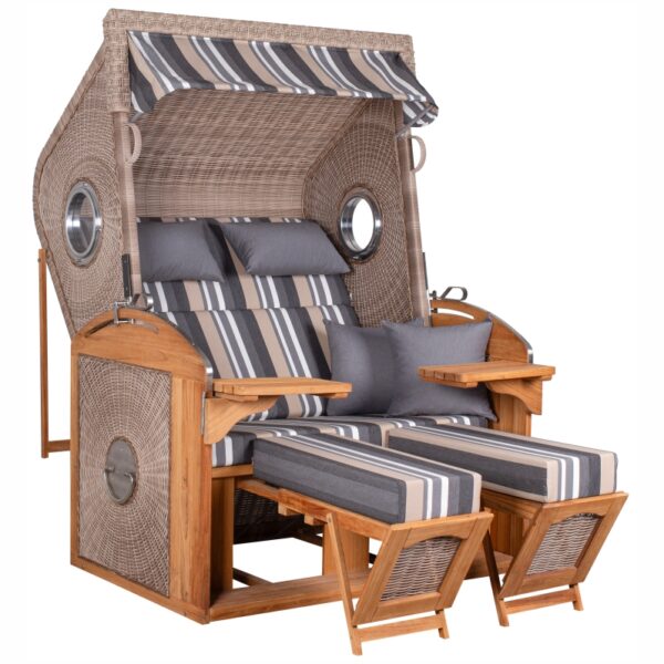 Strandkorb deVries PURE® Sailor XL Teakholz – Bild 4
