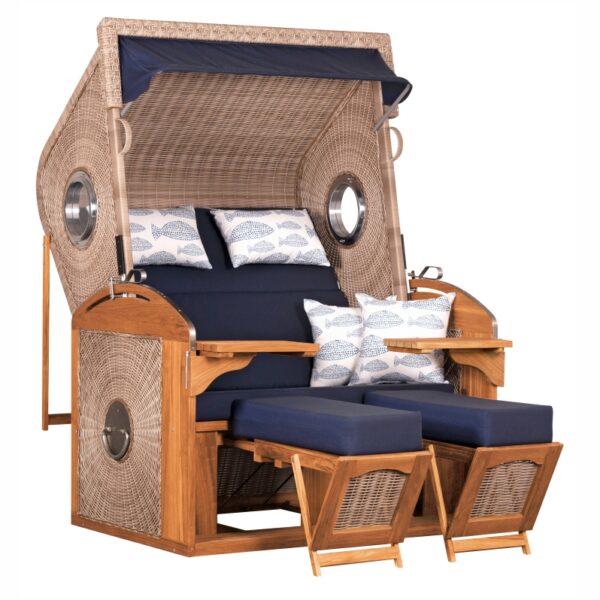 Strandkorb deVries PURE® Sailor XL Teakholz – Bild 7