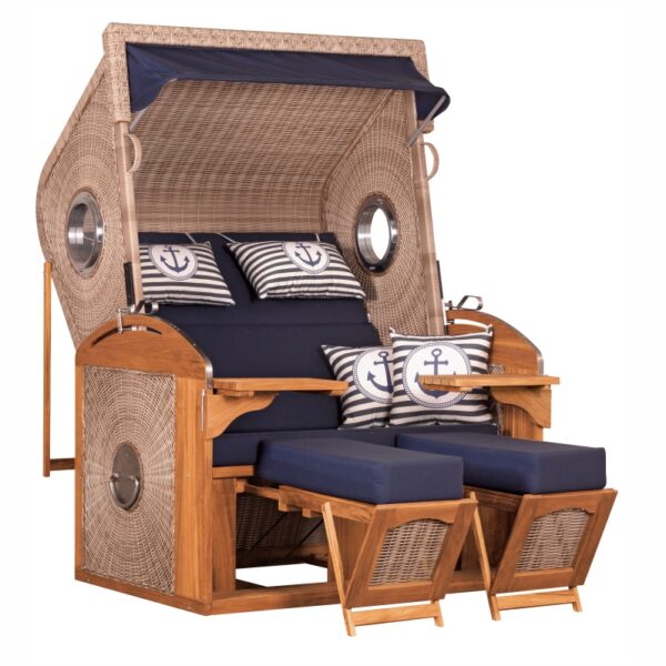 Strandkorb deVries PURE® Sailor XL Teakholz – Bild 8