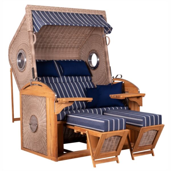 Strandkorb deVries PURE® Sailor XL Teakholz – Bild 11