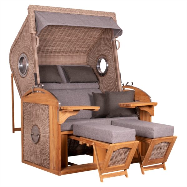 Strandkorb deVries PURE® Sailor XL Teakholz – Bild 16
