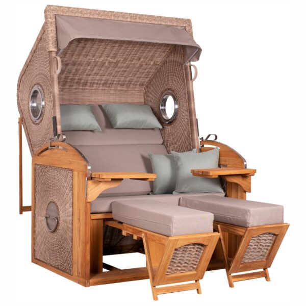 Strandkorb deVries PURE® Sailor XL Teakholz – Bild 17