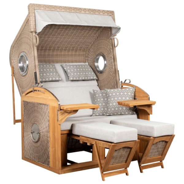 Strandkorb deVries PURE® Sailor XL Teakholz – Bild 18