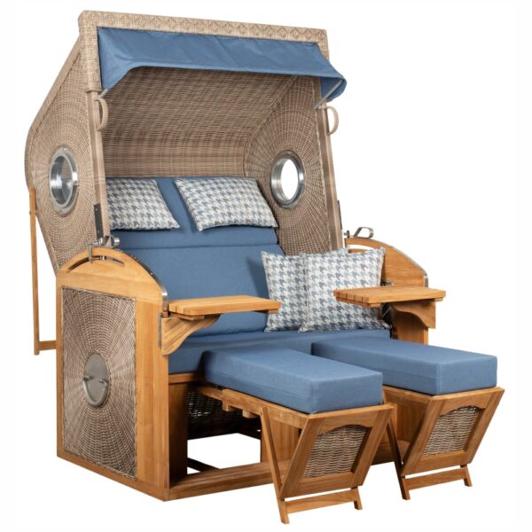Strandkorb deVries PURE® Sailor XL Teakholz – Bild 19