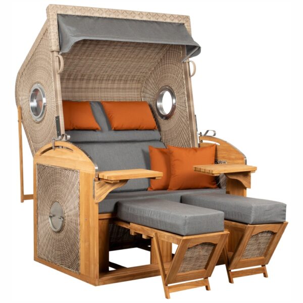 Strandkorb deVries PURE® Sailor XL Teakholz – Bild 21