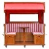 Strandkorb deVries PURE Gosch Lounge XXL aus Mahagoniholz mit PVC-Geflecht snow white und Design 992