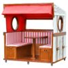 Strandkorb deVries PURE Gosch Lounge XXL aus Mahagoniholz mit PVC-Geflecht snow white und Design 992