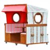 Strandkorb deVries PURE Gosch Lounge XXL aus Mahagoniholz mit PVC-Geflecht snow white und Design 992