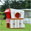 Strandkorb deVries PURE Gosch Lounge XXL aus Mahagoniholz mit PVC-Geflecht snow white und Design 992
