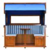 Strandkorb deVries PURE Gosch Lounge XXL aus Mahagoniholz mit PVC-Geflecht snow white und Design 991