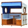 Strandkorb deVries PURE Gosch Lounge XXL aus Mahagoniholz mit PVC-Geflecht snow white und Design 991
