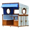 Strandkorb deVries PURE Gosch Lounge XXL aus Mahagoniholz mit PVC-Geflecht snow white und Design 991