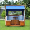 Strandkorb deVries PURE Gosch Lounge XXL aus Mahagoniholz mit PVC-Geflecht snow white und Design 991