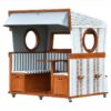 Strandkorb deVries PURE Gosch Lounge XXL aus Mahagoniholz mit PVC-Geflecht snow white und Design 989