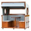 Strandkorb deVries PURE Gosch Lounge XXL aus Mahagoniholz mit PVC-Geflecht snow white und Design 989