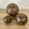 Dekokugeln 3er Set Holz Bali