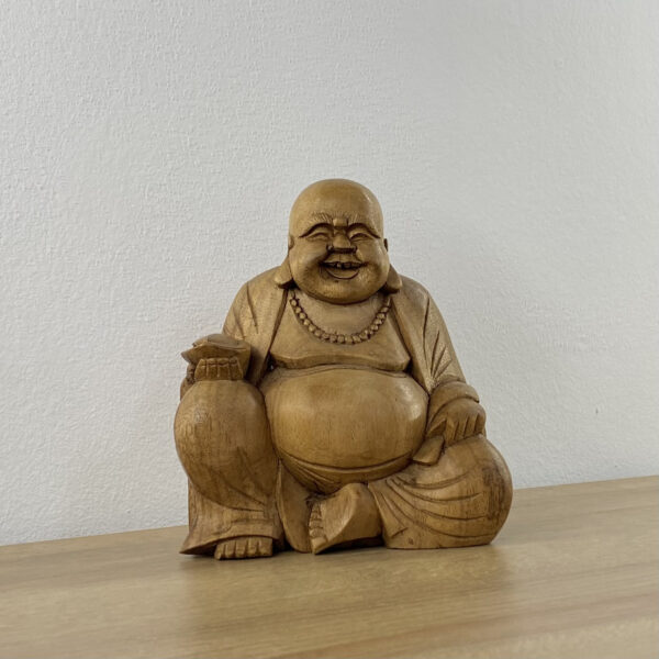 "Lachender Buddha" Akazienholz