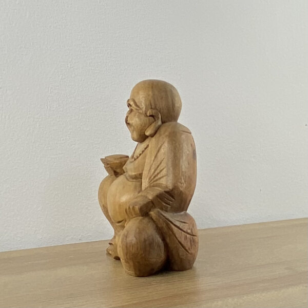 "Lachender Buddha" Akazienholz – Bild 4