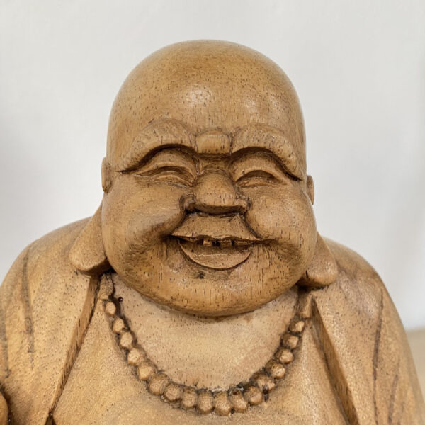 "Lachender Buddha" Akazienholz – Bild 2