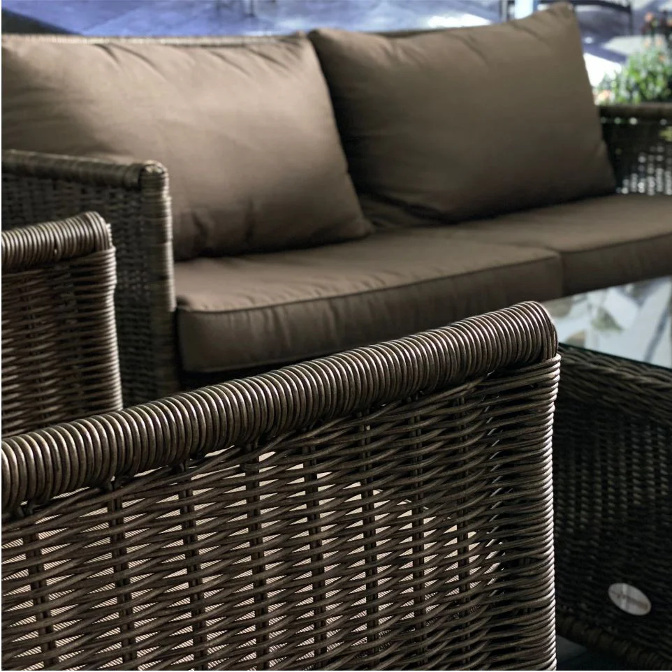 Loungeset BALI Bronze 4-teilig mit Kissen Braun