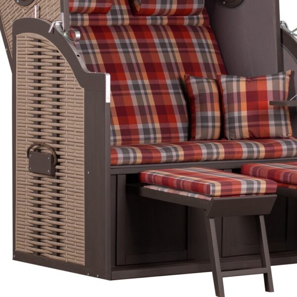 Strandkorb deVries® Twin View - PE nature grey - Design 429