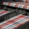 Strandkorb deVries Twin View aus Hartholz mit PE-Geflecht nature grey und Design 429